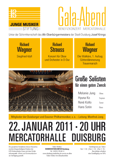 Junge Musiker Stiftung gibt großes Gala-Benefizkonzert in Duisburg