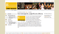 Screenshot: Neue Website der Jungen Musiker Stiftung